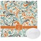 Orange & Blue Leafy Swirls Washcloth (Personalized)