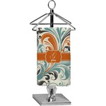 Orange & Blue Leafy Swirls Finger Tip Towel - Full Print (Personalized)
