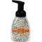 Orange & Blue Leafy Swirls Foam Soap Bottle - Black (Personalized)