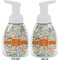 Orange & Blue Leafy Swirls Foam Soap Bottle Approval - White