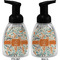 Orange & Blue Leafy Swirls Foam Soap Bottle (Front & Back)