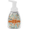 Orange & Blue Leafy Swirls Foam Soap Bottle - White