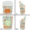 Orange & Blue Leafy Swirls French Fry Favor Box - Front & Back View