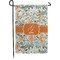 Orange & Blue Leafy Swirls Small Garden Flag - Double Sided w/ Name and Initial