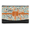 Orange & Blue Leafy Swirls Genuine Leather Women's Wallet - Small (Personalized)