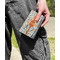 Orange & Blue Leafy Swirls Genuine Leather Womens Wallet - In Context