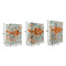 Orange & Blue Leafy Swirls Gift Bags - All Sizes - Dimensions