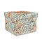 Orange & Blue Leafy Swirls Gift Boxes with Lid - Canvas Wrapped - Medium - Front/Main