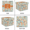 Orange & Blue Leafy Swirls Gift Boxes with Lid - Canvas Wrapped - XX-Large - Approval