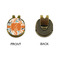 Orange & Blue Leafy Swirls Golf Ball Hat Clip Marker - Apvl - GOLD