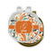 Orange & Blue Leafy Swirls Golf Ball Marker Hat Clip - PARENT/MAIN