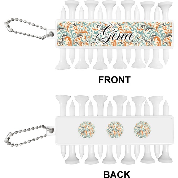 Orange & Blue Leafy Swirls Golf Buddy (Approval)