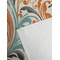 Orange & Blue Leafy Swirls Golf Towel - Detail