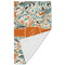Orange & Blue Leafy Swirls Golf Towel - Folded (Large)
