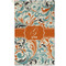 Orange & Blue Leafy Swirls Golf Towel (Personalized) - APPROVAL (Small Full Print)