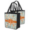 Orange & Blue Leafy Swirls Grocery Bag - MAIN