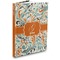 Orange & Blue Leafy Swirls Hard Cover Journal - Main