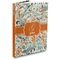 Orange & Blue Leafy Swirls Hardbound Journal - 7.25" x 10" (Personalized)