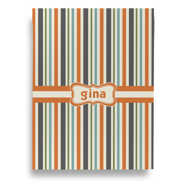 Orange & Blue Leafy Swirls House Flags - Double Sided - BACK