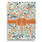 Orange & Blue Leafy Swirls House Flags - Double Sided - FRONT