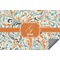 Orange & Blue Leafy Swirls Indoor / Outdoor Rug (Personalized)