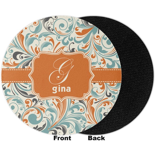 Orange & Blue Leafy Swirls Jar Opener - Apvl