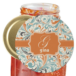 Orange & Blue Leafy Swirls Jar Opener (Personalized)