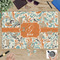 Orange & Blue Leafy Swirls Jigsaw Puzzle 1014 Piece - In Context