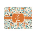 Orange & Blue Leafy Swirls 500 pc Jigsaw Puzzle (Personalized)