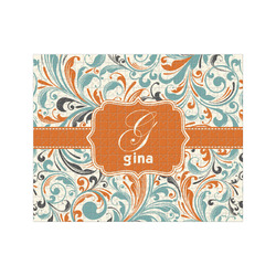 Orange & Blue Leafy Swirls 500 pc Jigsaw Puzzle (Personalized)