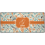 Orange & Blue Leafy Swirls Gaming Mouse Pad (Personalized)