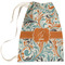 Orange & Blue Leafy Swirls Laundry Bag - Large (Personalized)