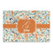 Orange & Blue Leafy Swirls Large Rectangle Car Magnets- Front/Main/Approval