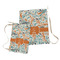 Orange & Blue Leafy Swirls Laundry Bag - Both Bags