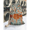 Orange & Blue Leafy Swirls Laundry Bag in Laundromat