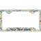 Orange & Blue Leafy Swirls License Plate Frame - Style C (Personalized)