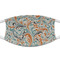 Orange & Blue Leafy Swirls Cloth Face Mask (T-Shirt Fabric)