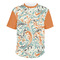 Orange & Blue Leafy Swirls Men's Crew Neck T Shirt Medium - Main