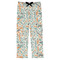 Orange & Blue Leafy Swirls Mens Pajama Pants - Flat