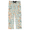 Orange & Blue Leafy Swirls Mens Pajama Pants - XS