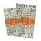 Orange & Blue Leafy Swirls Microfiber Golf Towel (Personalized)
