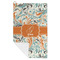 Orange & Blue Leafy Swirls Microfiber Golf Towels - FOLD