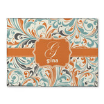 Orange & Blue Leafy Swirls Microfiber Screen Cleaner (Personalized)