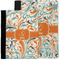 Orange & Blue Leafy Swirls Notebook Padfolio - MAIN