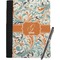 Orange & Blue Leafy Swirls Notebook Padfolio