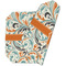 Orange & Blue Leafy Swirls Octagon Placemat - Double Print (folded)