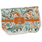 Orange & Blue Leafy Swirls Burp Cloth - Fleece w/ Name and Initial