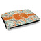 Orange & Blue Leafy Swirls Outdoor Dog Beds - Large - MAIN
