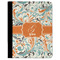 Orange & Blue Leafy Swirls Padfolio Clipboards - Large - FRONT