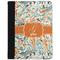 Orange & Blue Leafy Swirls Padfolio Clipboards - Small - FRONT